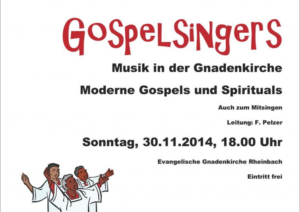 Musik in der Gnadenkirche - Gospelsingers Konzert am 30.11.2014